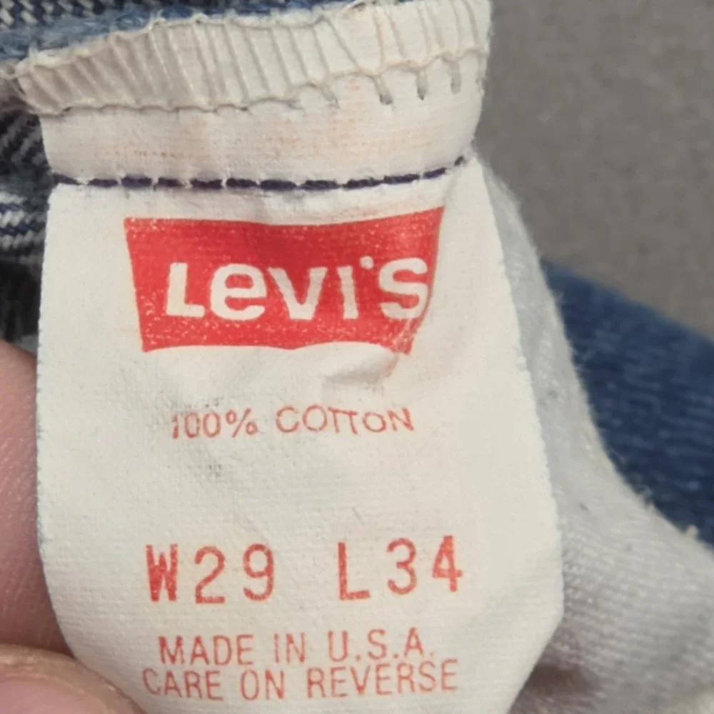 Vintage Levis 505 Orange Tab Jeans Mens 29 Made USA Straight Blue Denim 28x30